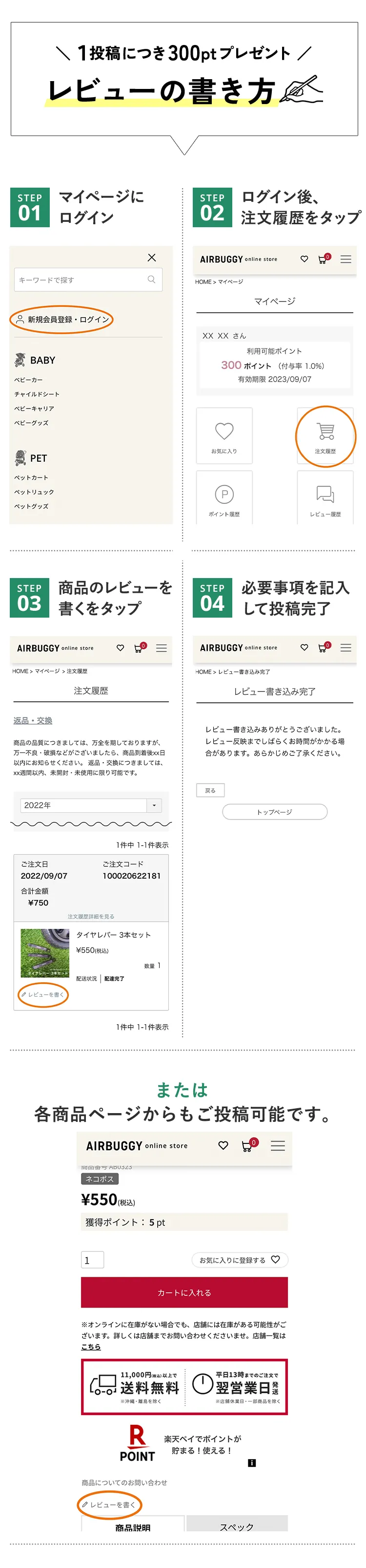 レビューの書き方
