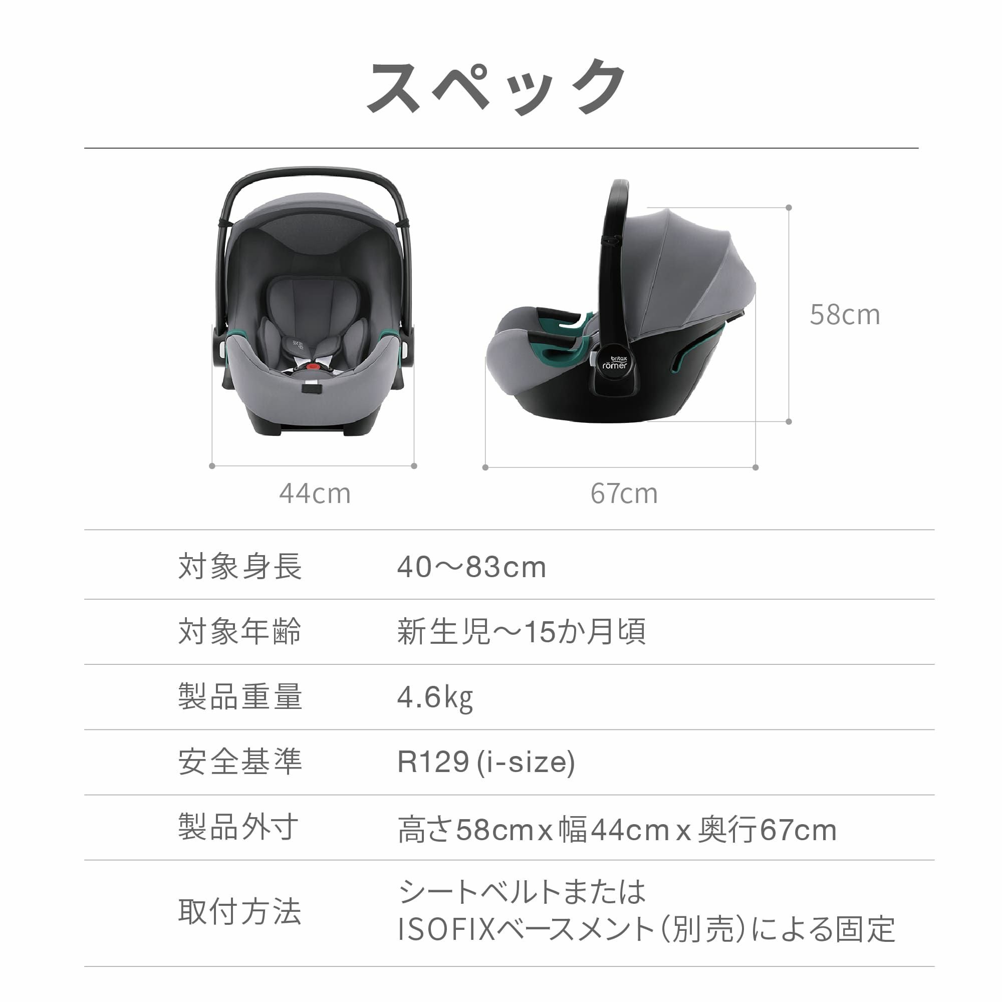 ブリタックスレーマー　ベビーセーフアイサイズ BABY-SAFE3 i-SIZE - Britax Römer