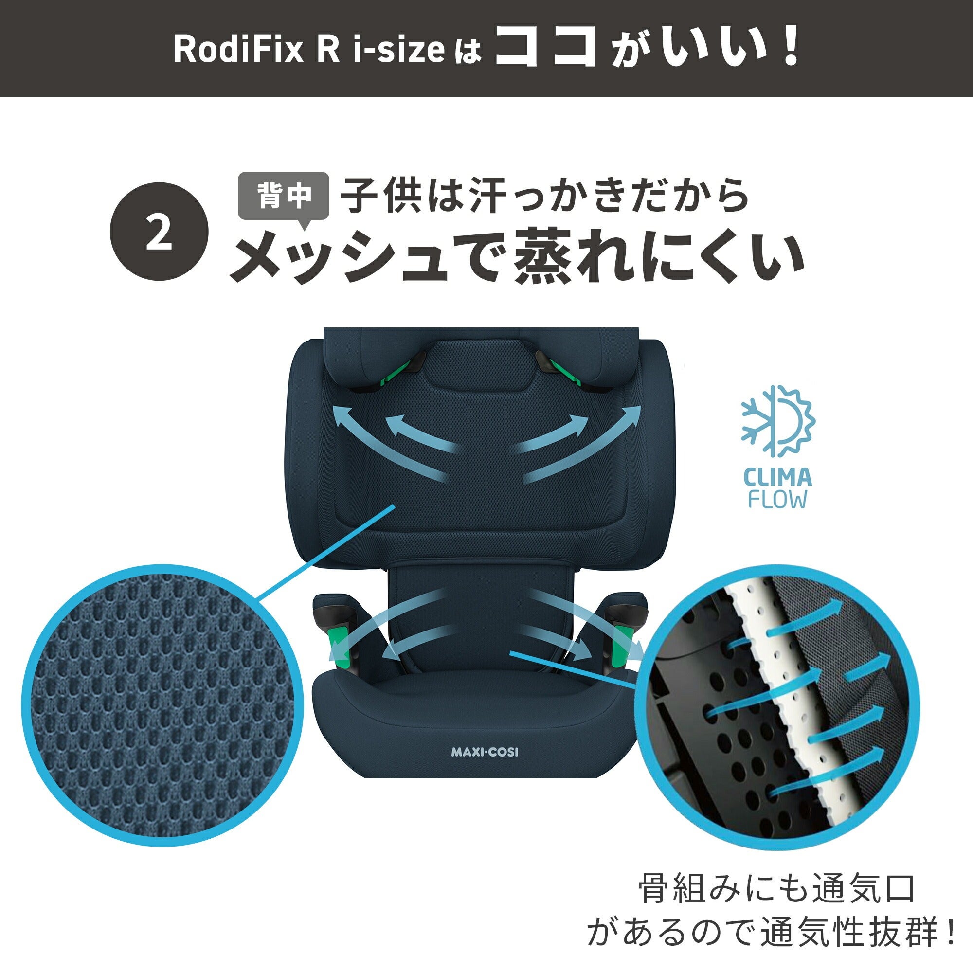 マキシコシ ロディフィックスアールアイサイズ | エアバギー公式