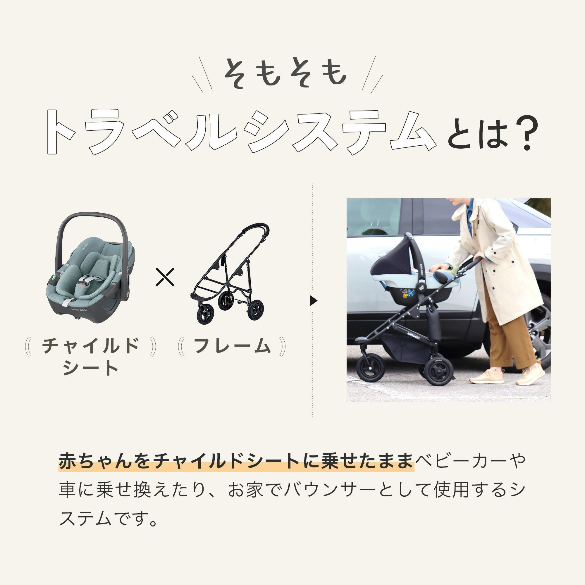 エアバギー ココブレーキ + ペブル360プロ2 [3点セット] | エアバギー