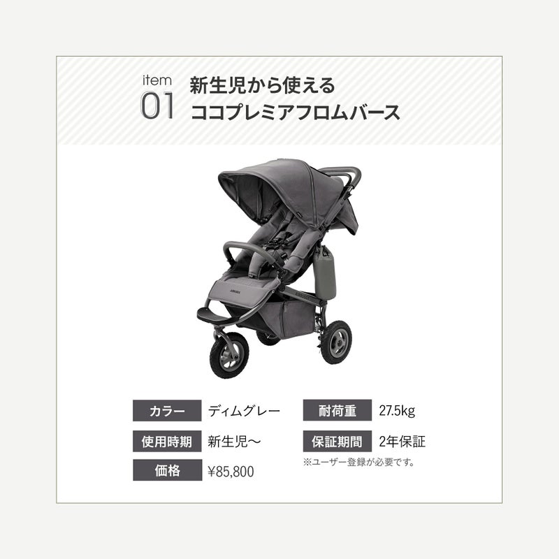 エアバギー ディムグレー [ココプレミア ＋ ベビーキャリア コンフォ 
