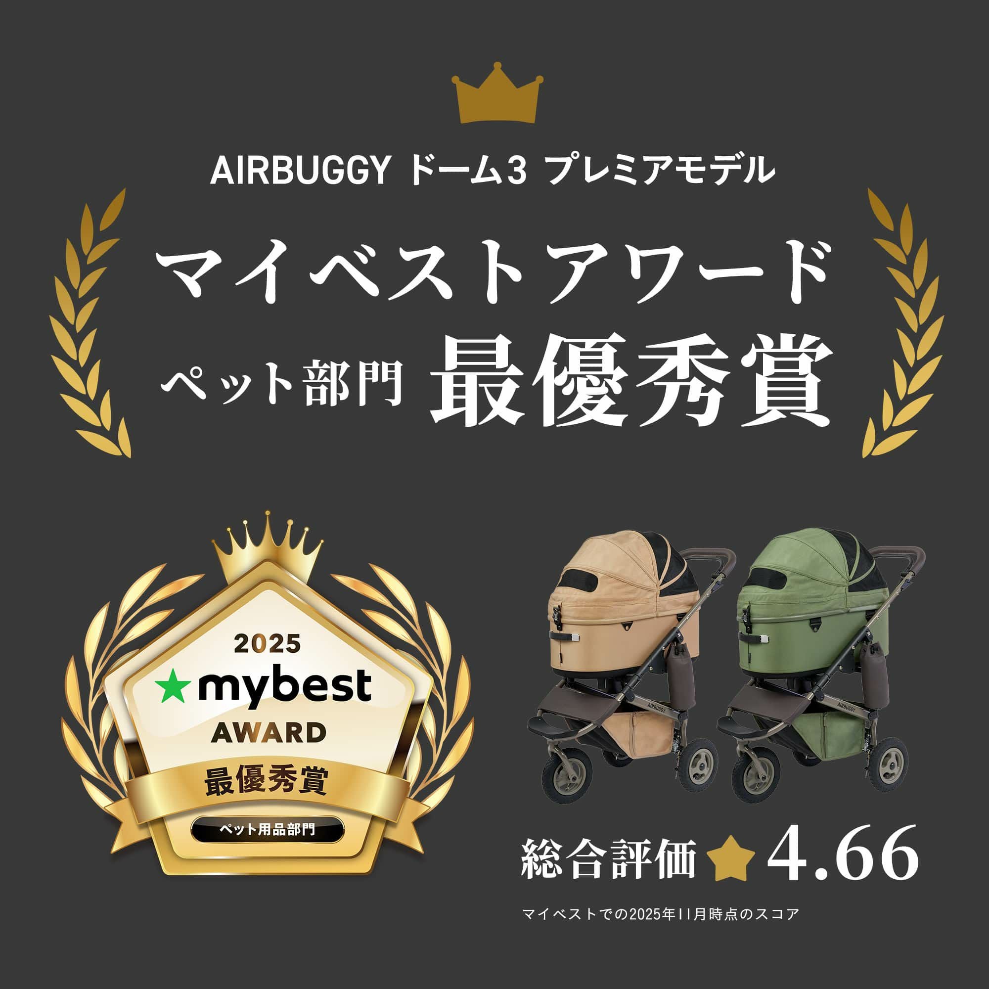 ドーム3 プレミア モスグリーン / シードベージュ | エアバギー公式