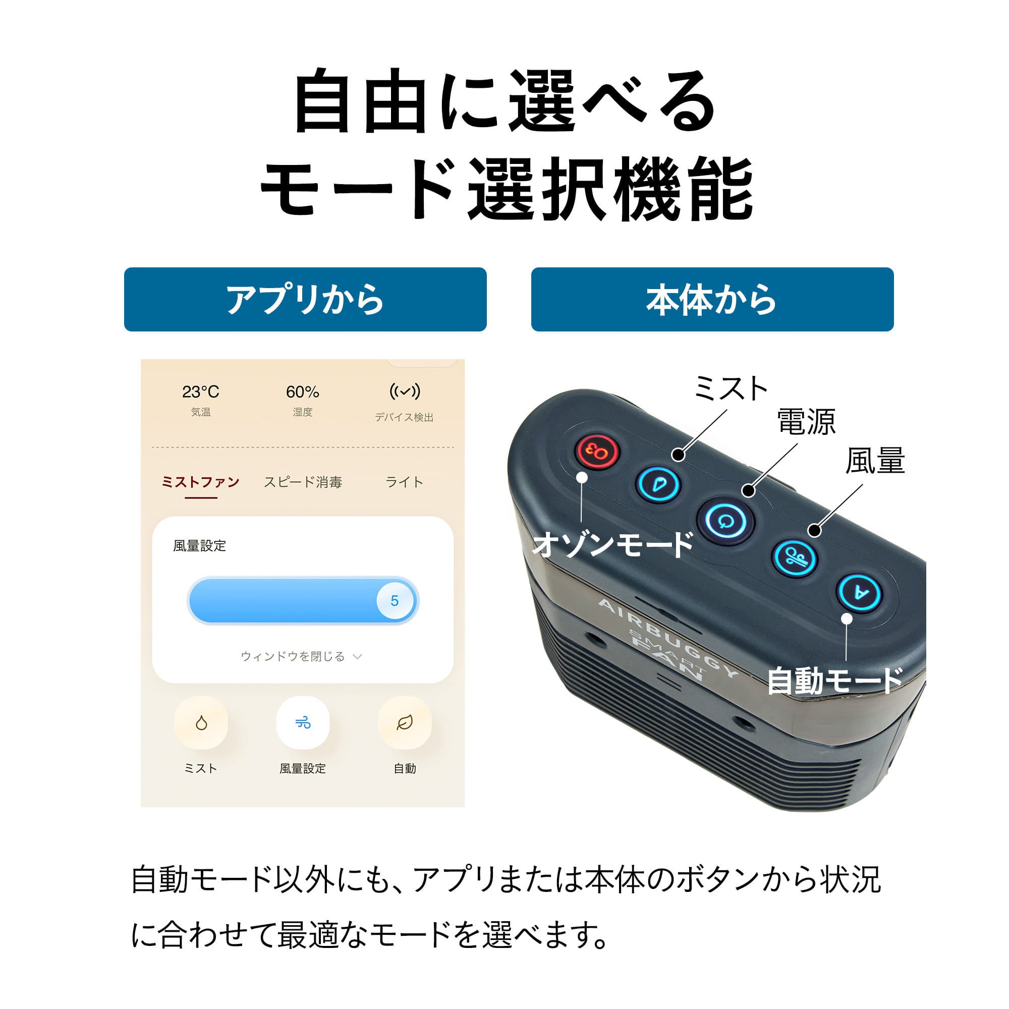 スマートファン プラス AI | エアバギー公式オンラインストア[AIRBUGGY
